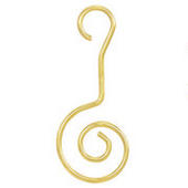 Display your precious ornaments on your tree in style with these adorable ornament hangers! The 2" long gold metal swirl ornament hooks will attractively and securely hold your favorite ornaments to the branches of your tree. Package contains 24 hangers. 